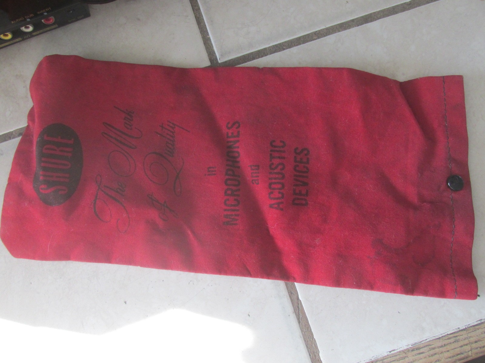 Vintage 60’s Shure Red Velvet Mic Bag – “The Mark of Quality” – Rare Collector’s