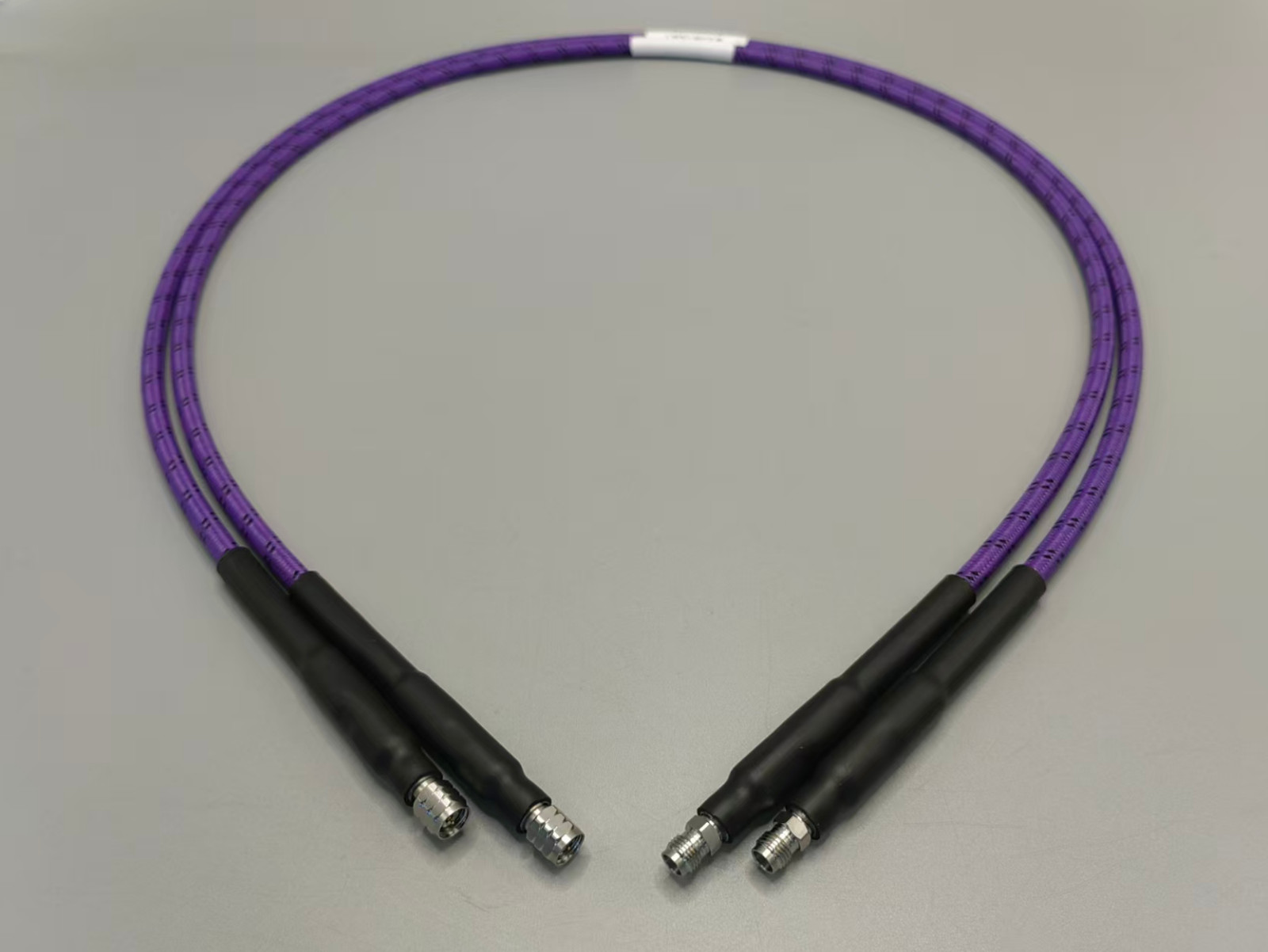 1PC 50GHz 2.4mm M/F Phase Stable Purple Braided Armor VNA Test Cable