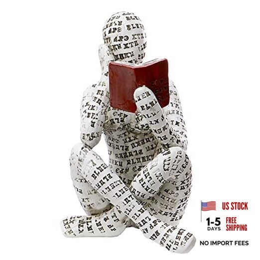 Home Decor Pulp Reading Women Thinker Statueesthetic Sculpture Room Decor A
