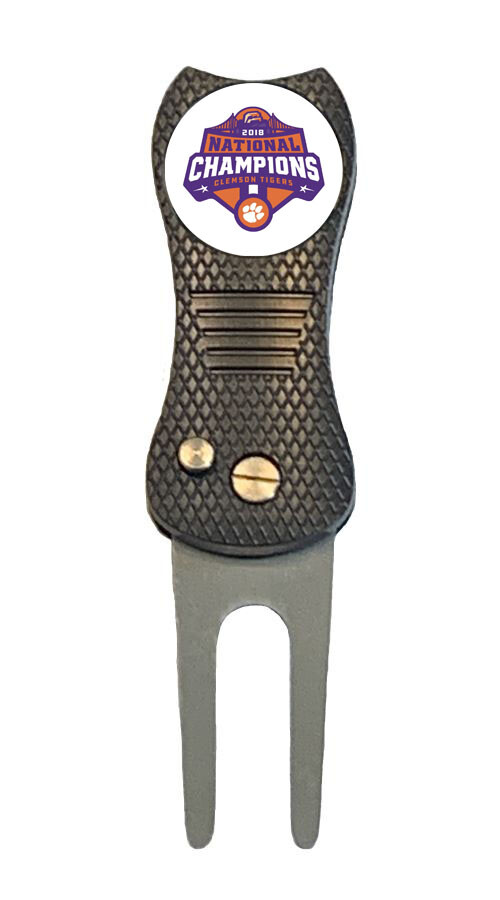 2018 NCAA Football Clemson Tigers Golf Ball Marker + Switchblade Divot Tool CFP