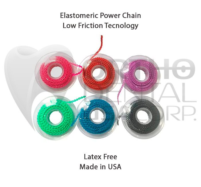 ELASTOMERIC POWER CHAIN (15 Ft. Spool) Latex Free Made in USA OrthodentalusaCorp