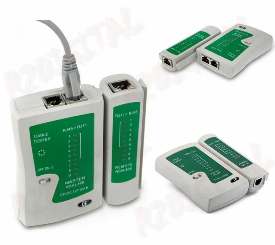 LAN NETWORK TESTER RJ45 RJ11 LED TEST NETWORK ETHERNET TELEPHONE CABLE CABLES