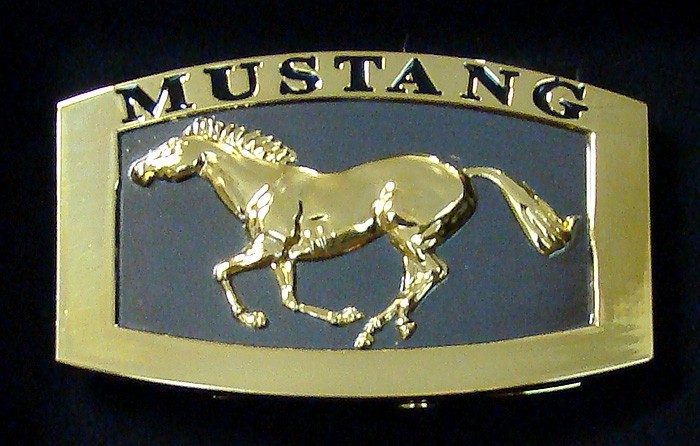 U.S. Navy Mustang Crew Belt Buckle Polished Gold Tone