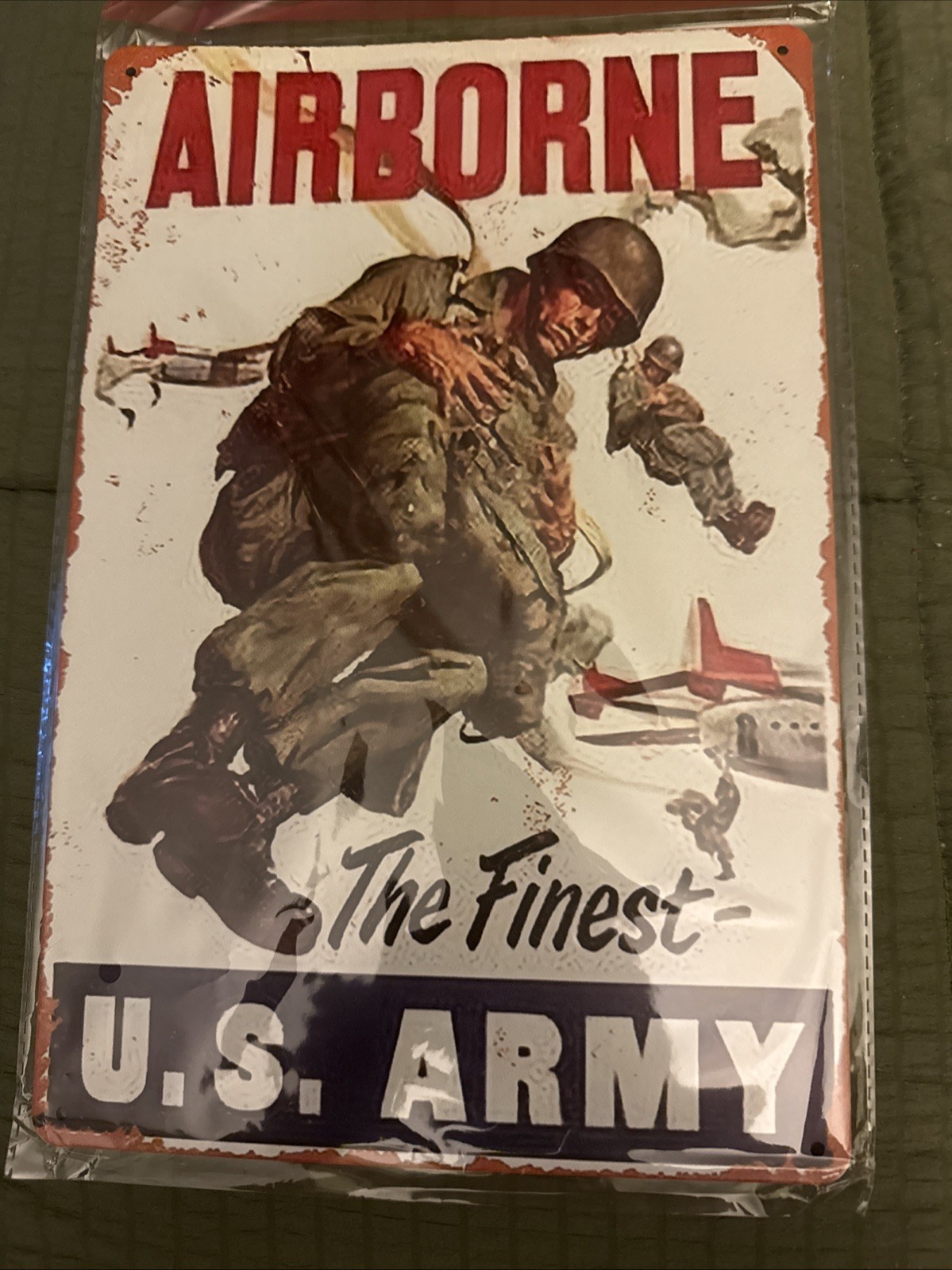 Yes They Are! The FINEST”AIRBORNE” United States Army 8”x12” Metal Tin