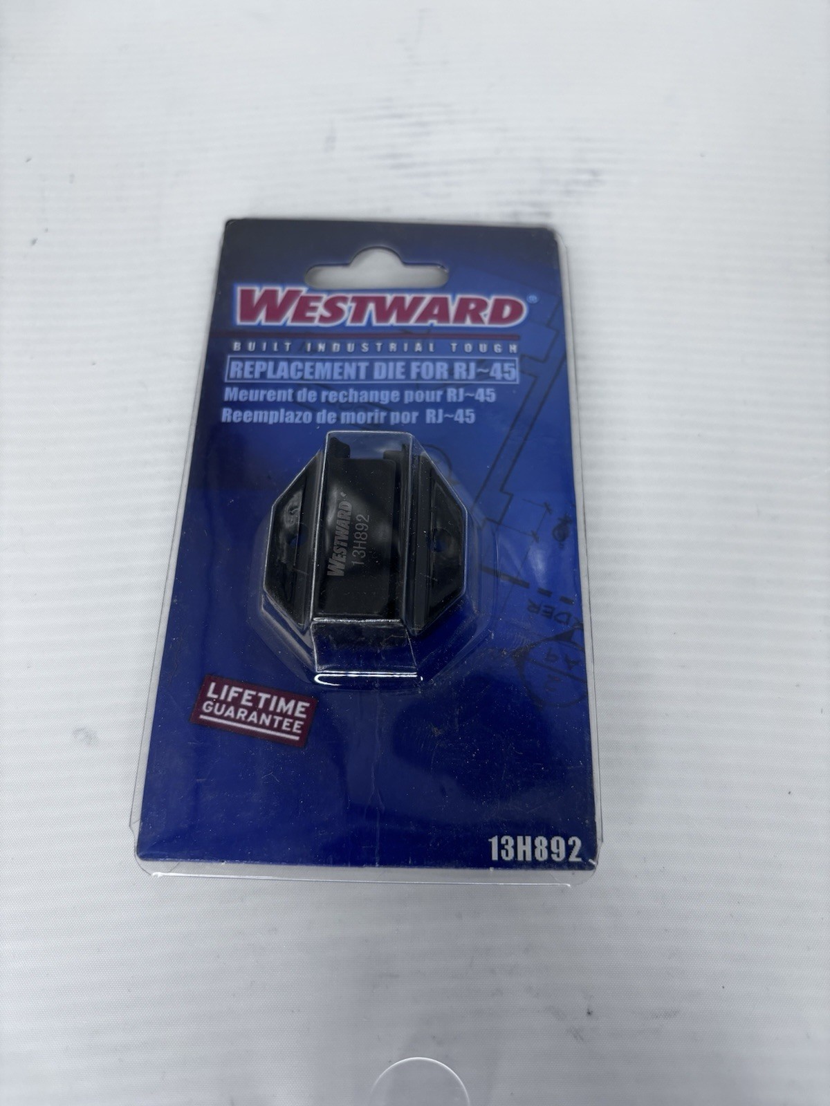 Westward 13H892 Replacement Die for RJ-45 Crimp Tool – New Sealed