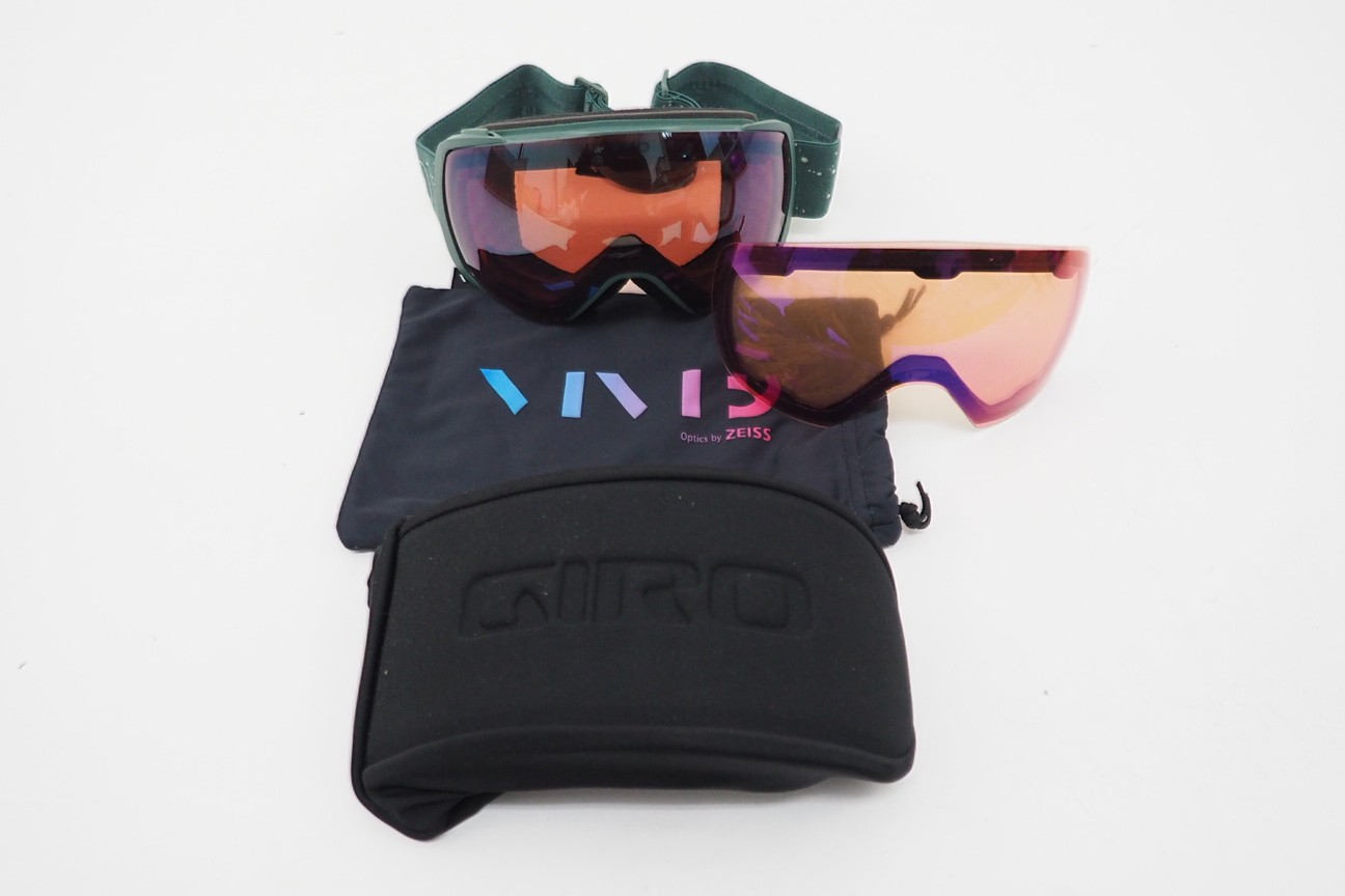 New! Giro Contact Adult Winter Sport Goggle Grey Green Mica w/ VIVID Petrol Lens