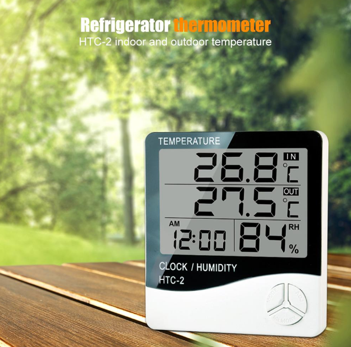 HTC-2 Digital Thermometer Hygrometer with probe Electronic Temperature Humidity