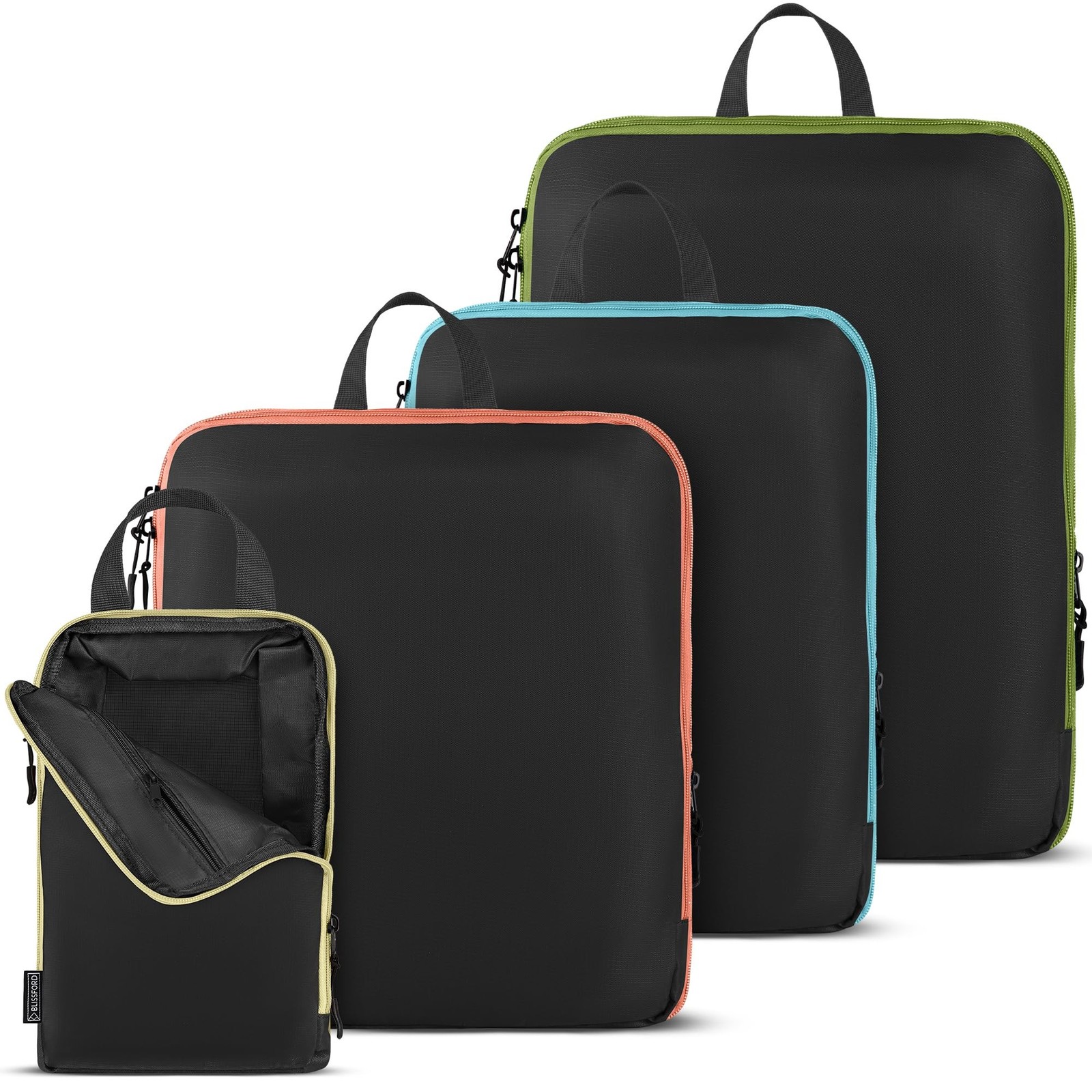 Compression, 4 Set/6 Set Packing Cubes for Carry on Suitcase, Organizer Bags ...