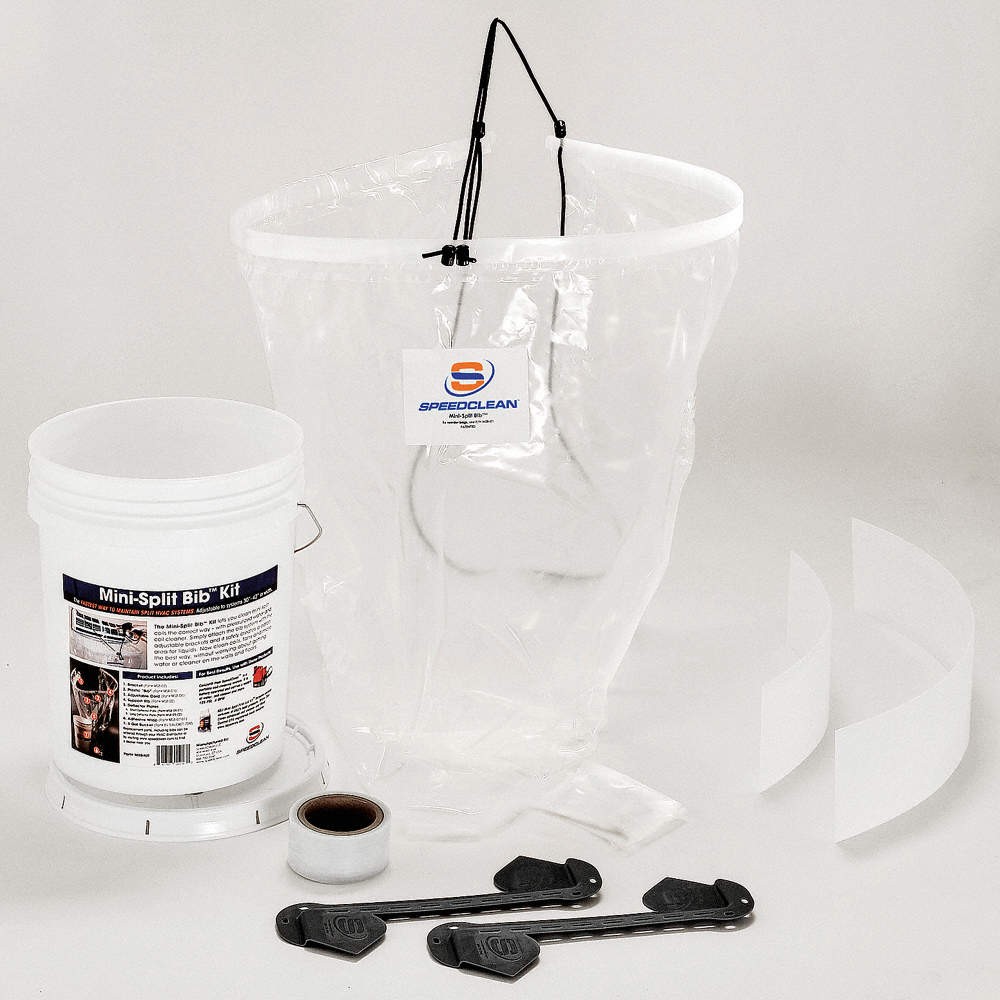 SPEEDCLEAN MSB-KIT Bib,Plastic,Clear,44 in W,15 7/8 in L 59PK07