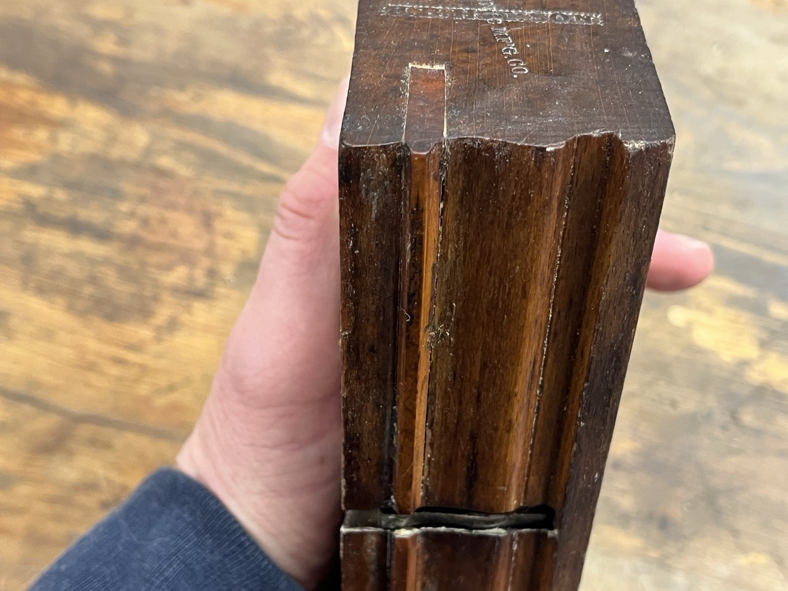 J. Kellogg, Amherst MS, Boxed Complex Molding Plane