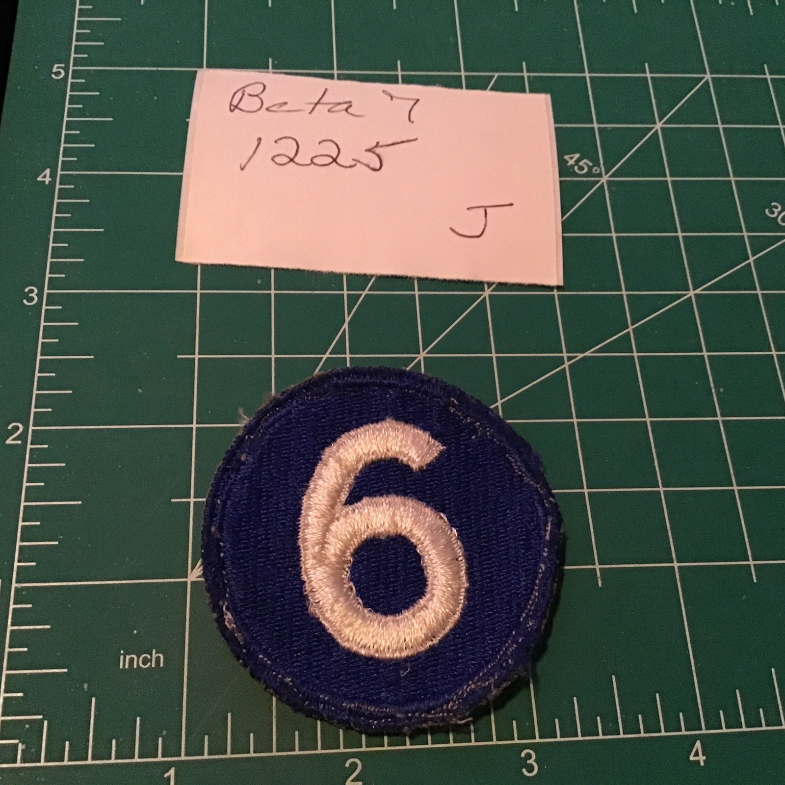 Original WW2 Vintage 6th US ARMY CORPS PATCH Cut Edge Used No Glow