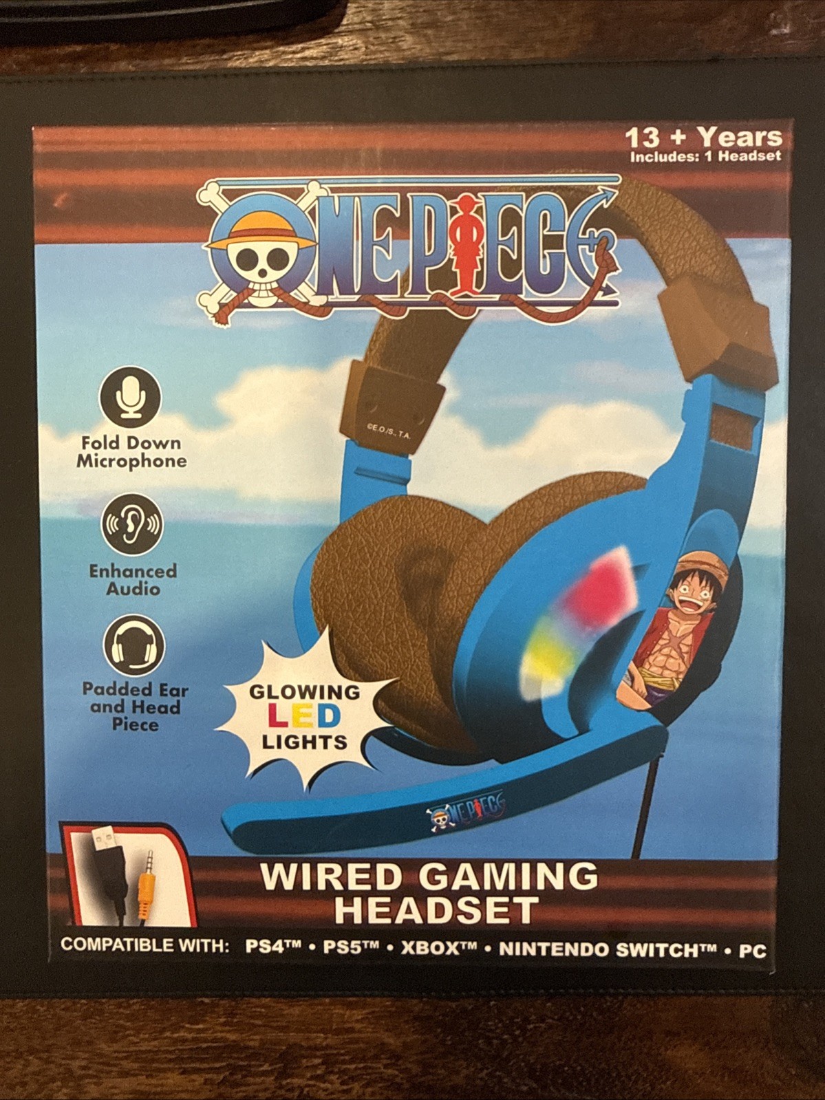 ONE PIECE Wired Gaming Headset LED Multi Compatible Platform