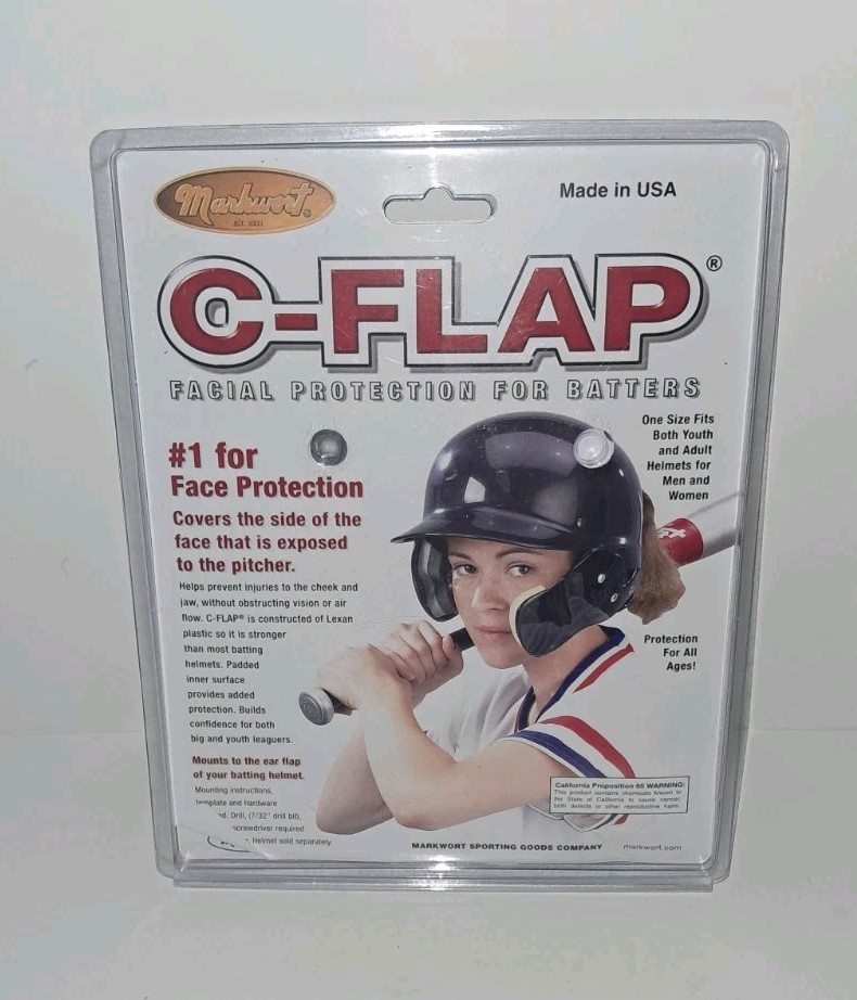 New! Markwort C-FLAP Black Jaw Cover Right Handed Batter RHB Baseball