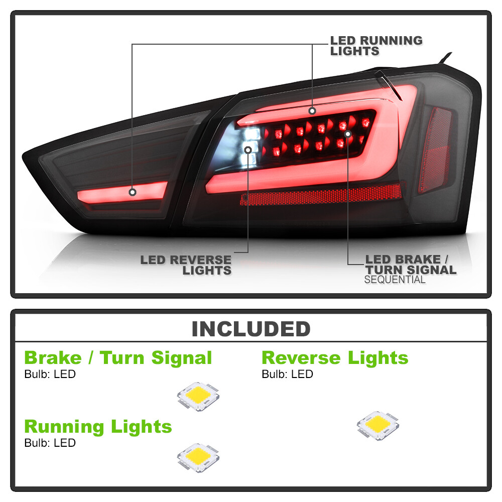 For 2014-2020 Chevy Impala Full LED Tail Lights w/ Sequential Signal Lamps Pair