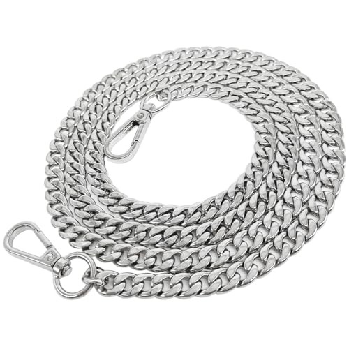 DIY Iron Flat Chain Strap Handbag Chains Purse Chain Straps 63" Silver