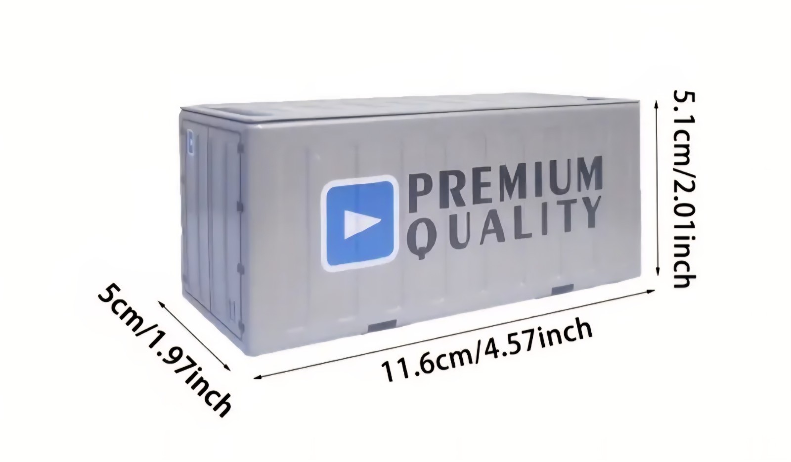 Mini Storage Box Creative " Container" Style - Desktop Organizer w/lid - Metal