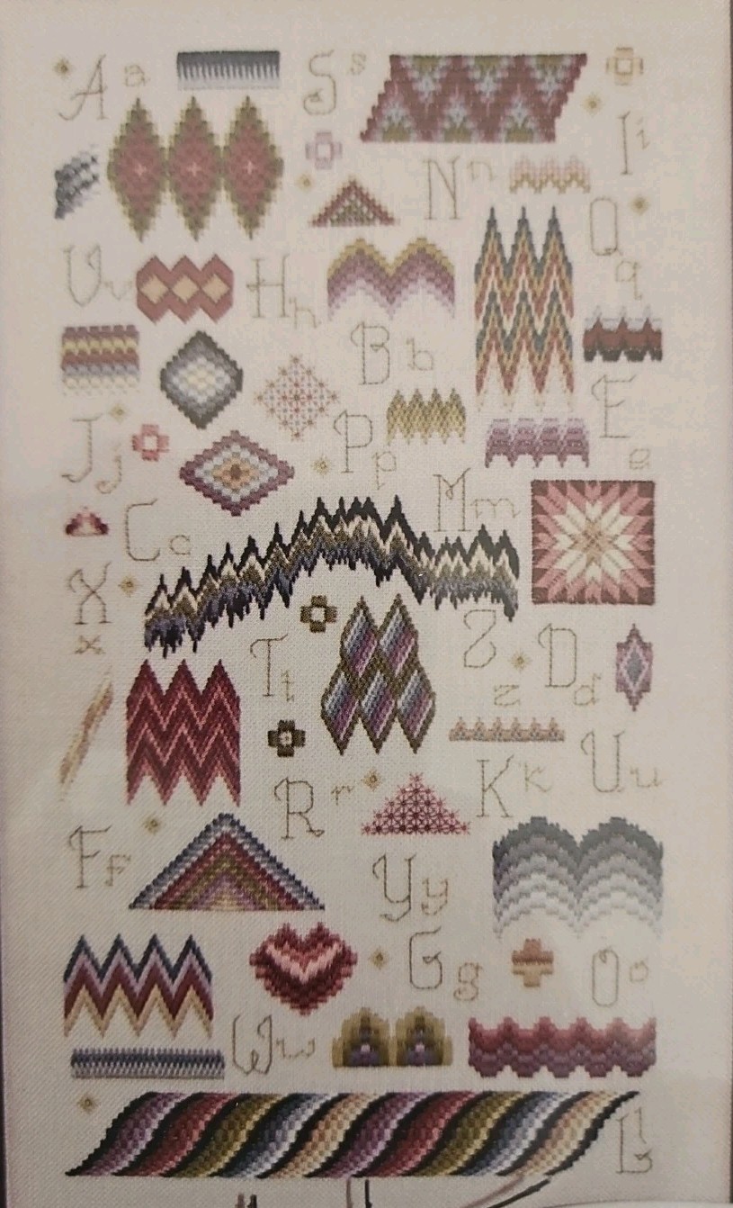 Karen Kluba BARGELLO SAMPLER Cross Stitch Alphabet Sampler Pattern S-1016 NEW