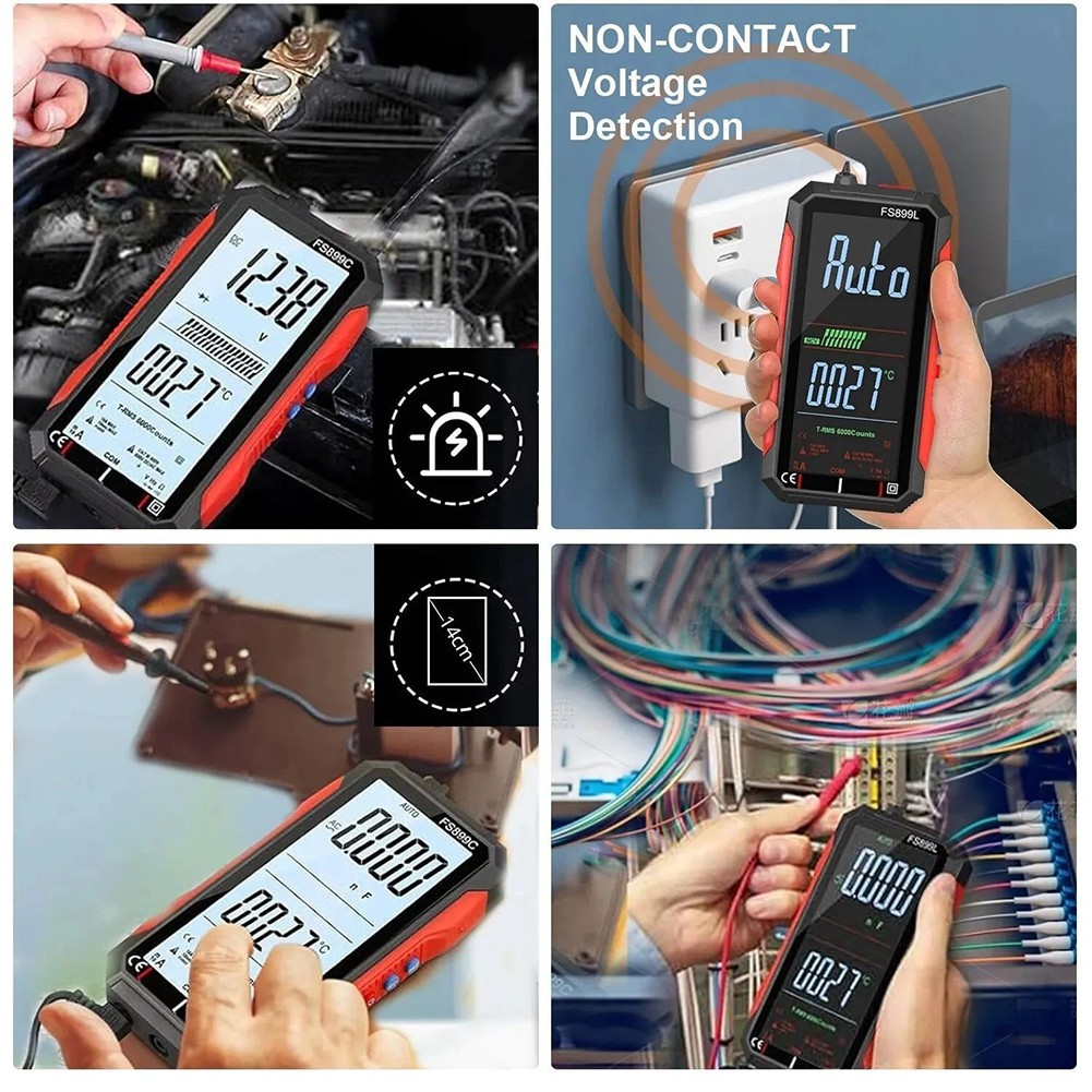 FS899L 6000 Counts Smart Multimeter Rechargeable Built in 200mAh