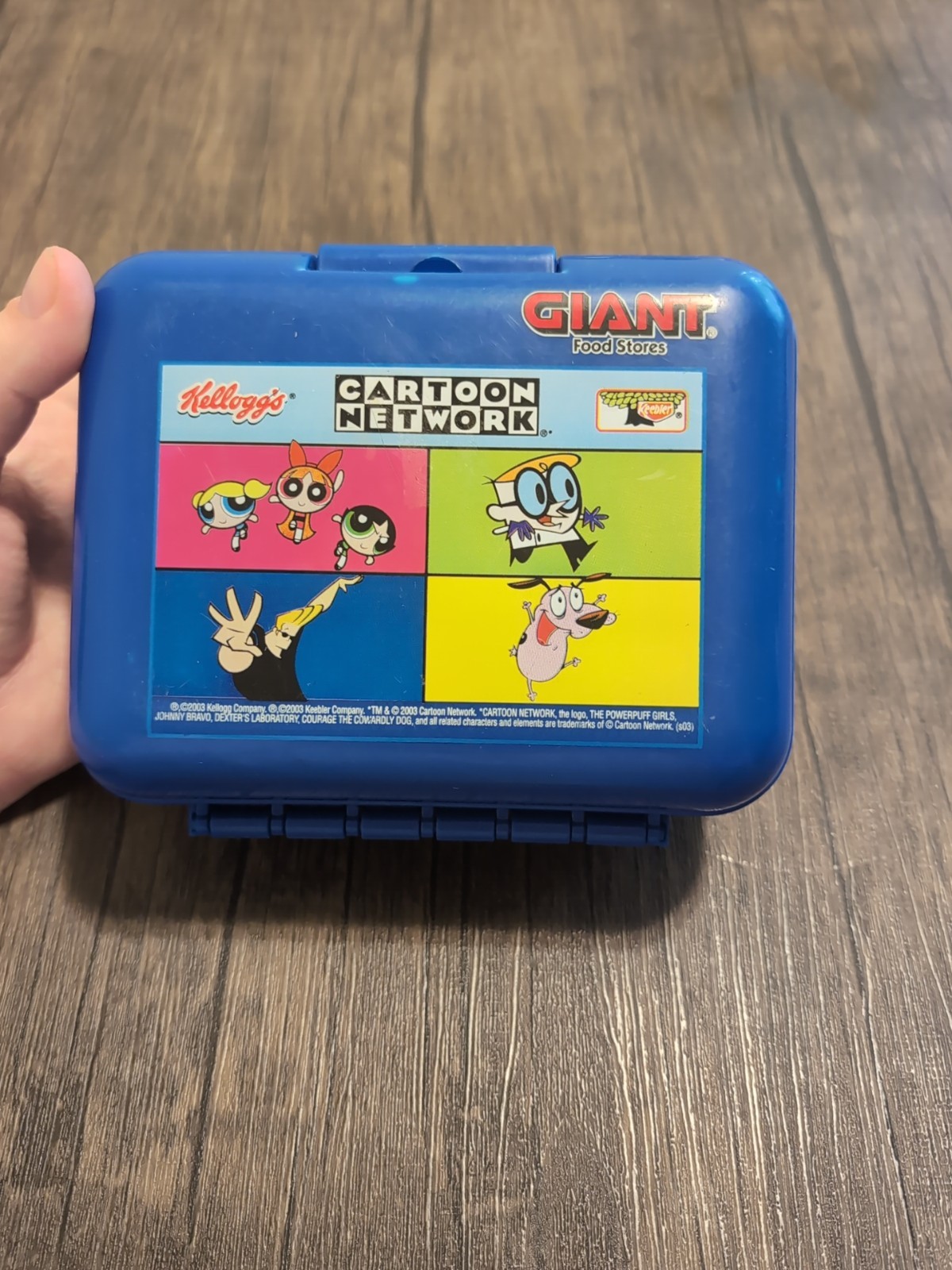 Cartoon Network Plastic Blue Kids Kellogg's Giant Stores Lunchbox Cup 2003