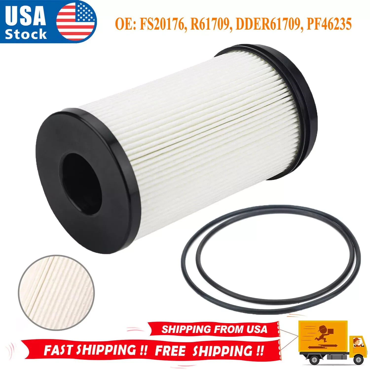 Replace Baldwin Filters PF46235 DDER61709 R61709 Detroit Diesel Water Seperator