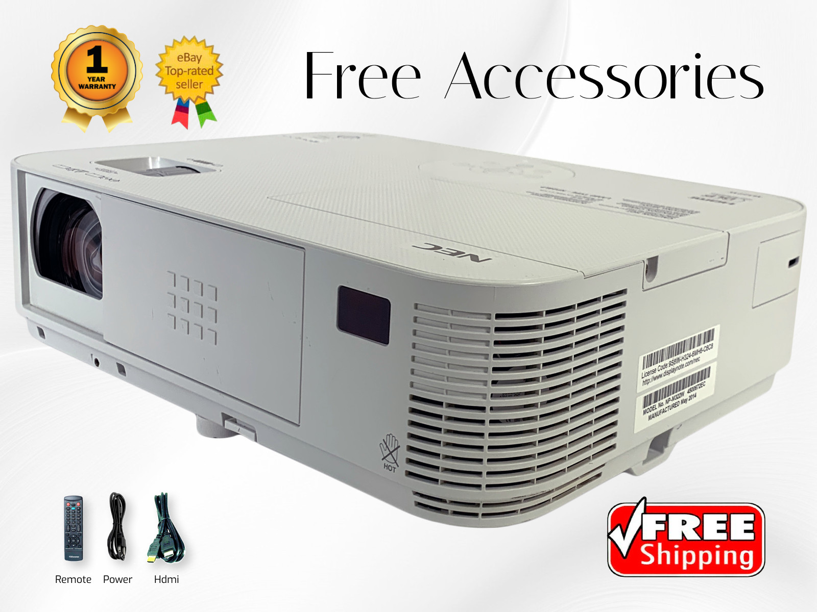 NEC NP-M322W DLP Projector 4K 3200 Lumens USB Viewer 3D + 1 Year Warranty 🔥
