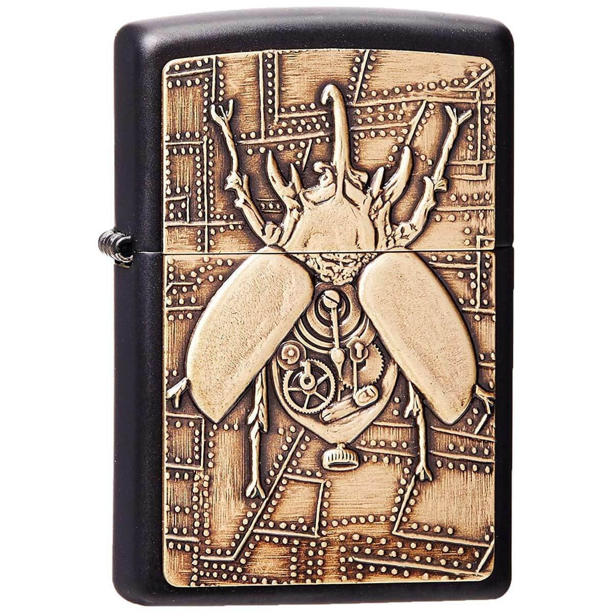 Zippo Windproof Lighter Classic Steampunk Beetle Black Matte (29567)