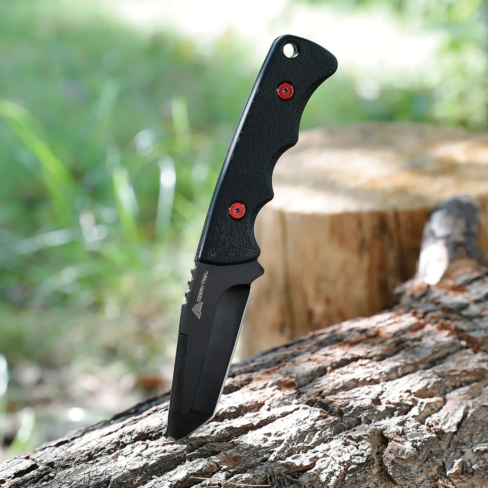 Ozark Trail Eagle Rock 7.5 inch Fixed Blade Black Tanto