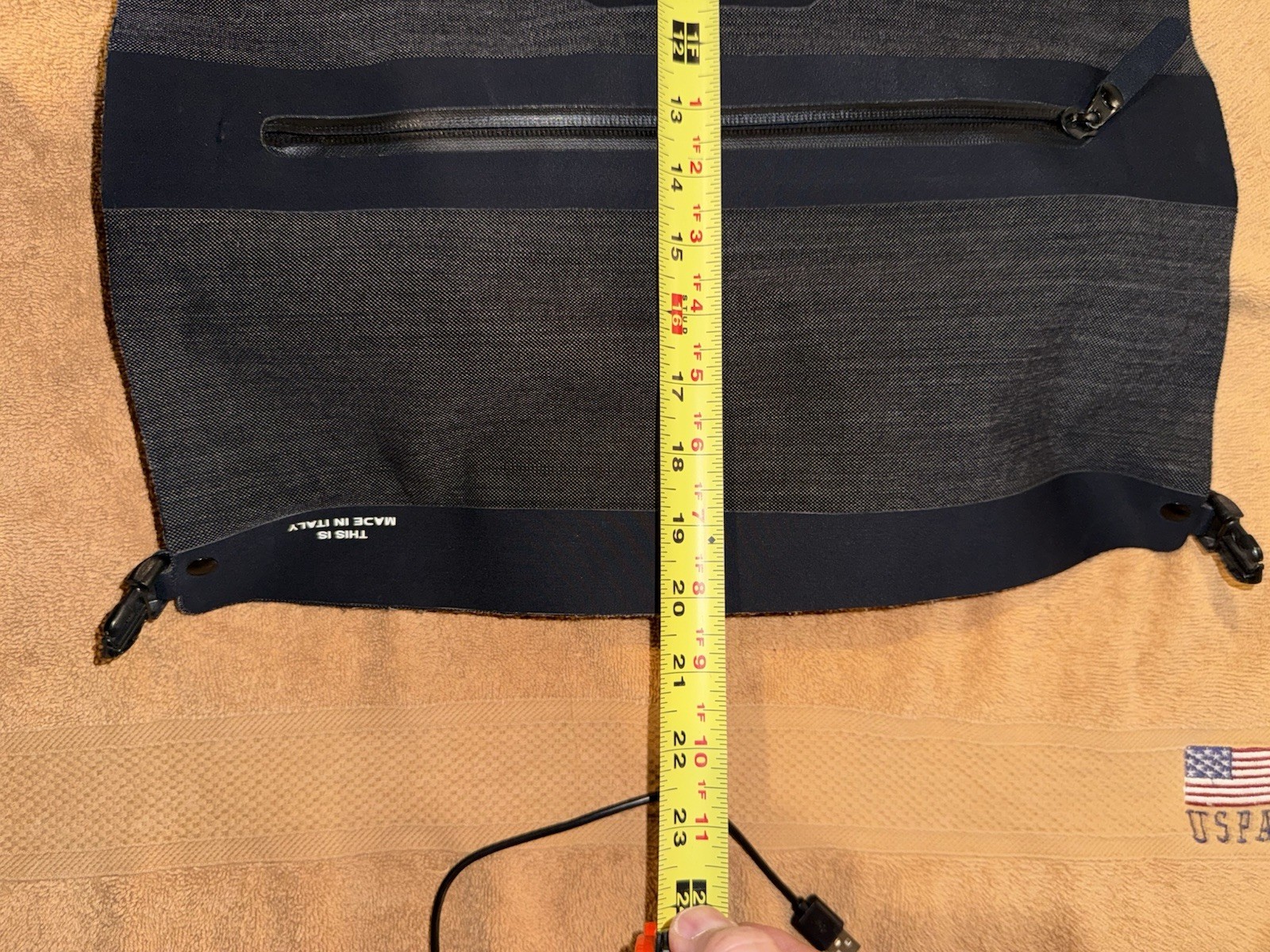 O-range Solar Backpack Made In Italy Solar Panel Works/Charges Approx. 16wX20h