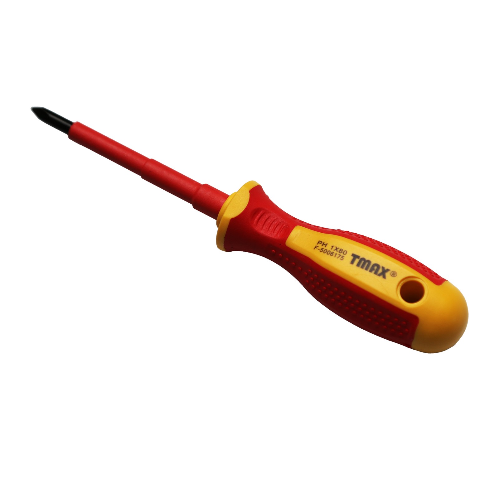 TMAX 1000V VDE PH1 Insulated Electrician Phillips Screwdriver #1, Non-Slip Grip