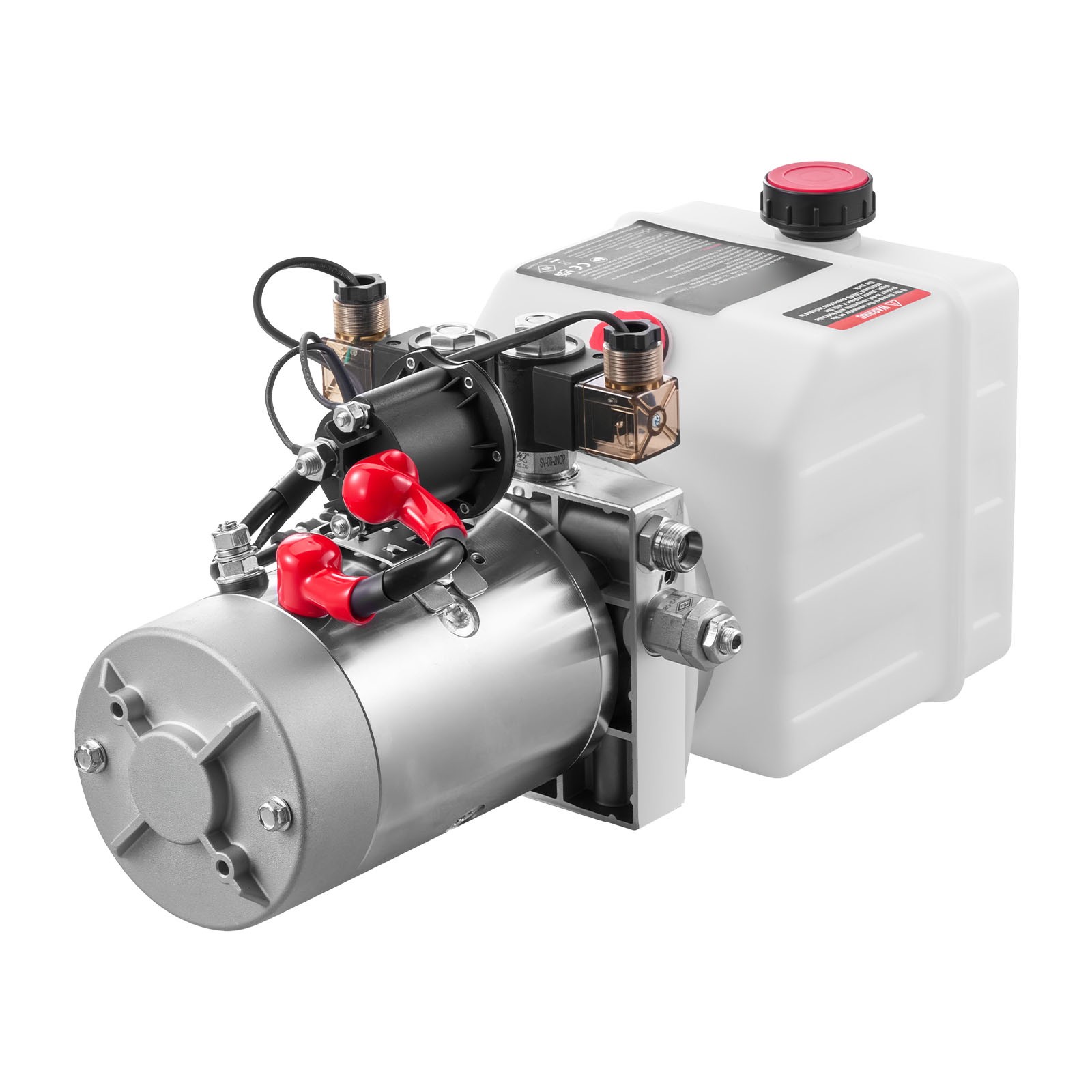 Uimoso 4 Quart DC 12V Double Acting Hydraulic Power Unit - White