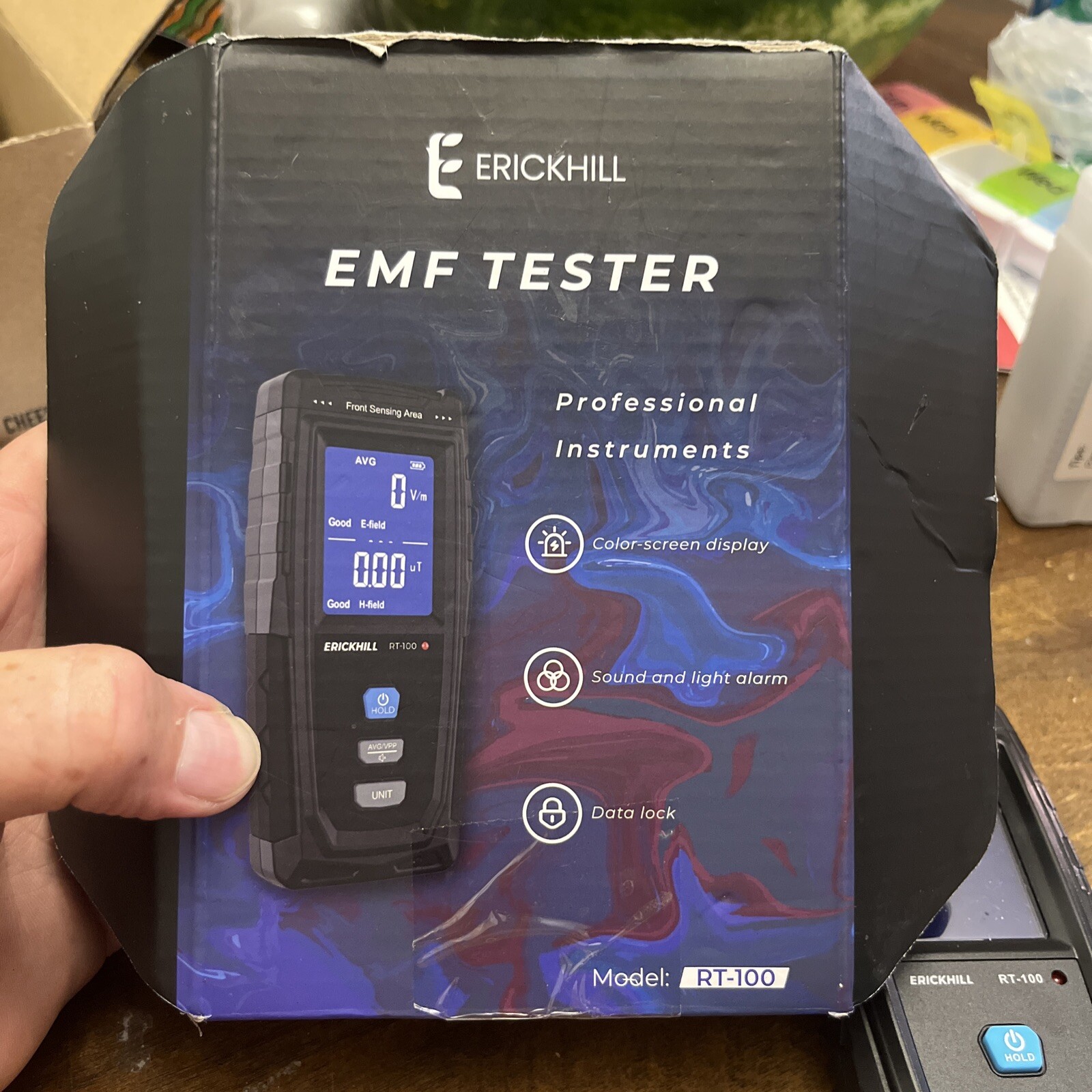 Erickhill EMF Tester, Professional Instrument, LED Display, Sound/Light Alarm