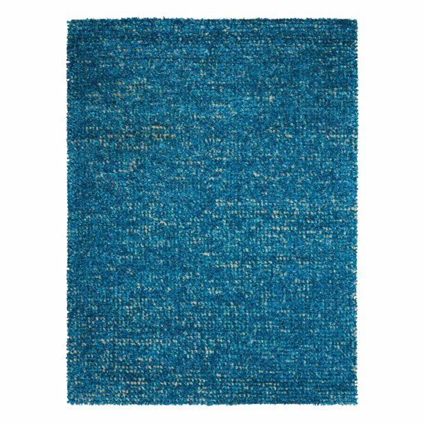 Nourison Fantasia Turquoise Shag Area Rug 099446224712