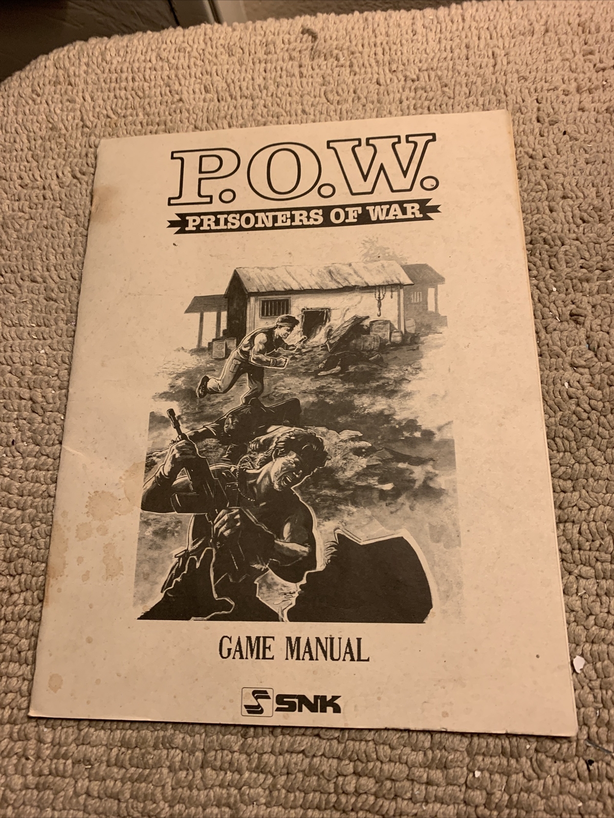 Original Pow Prisoners of war Snk Arcade video game Manual