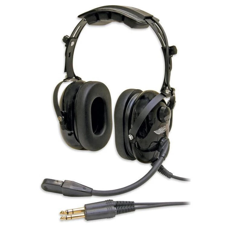 ASA AirClassics HS-1A Headset Passive Aviation Headset Dual Plug NEW