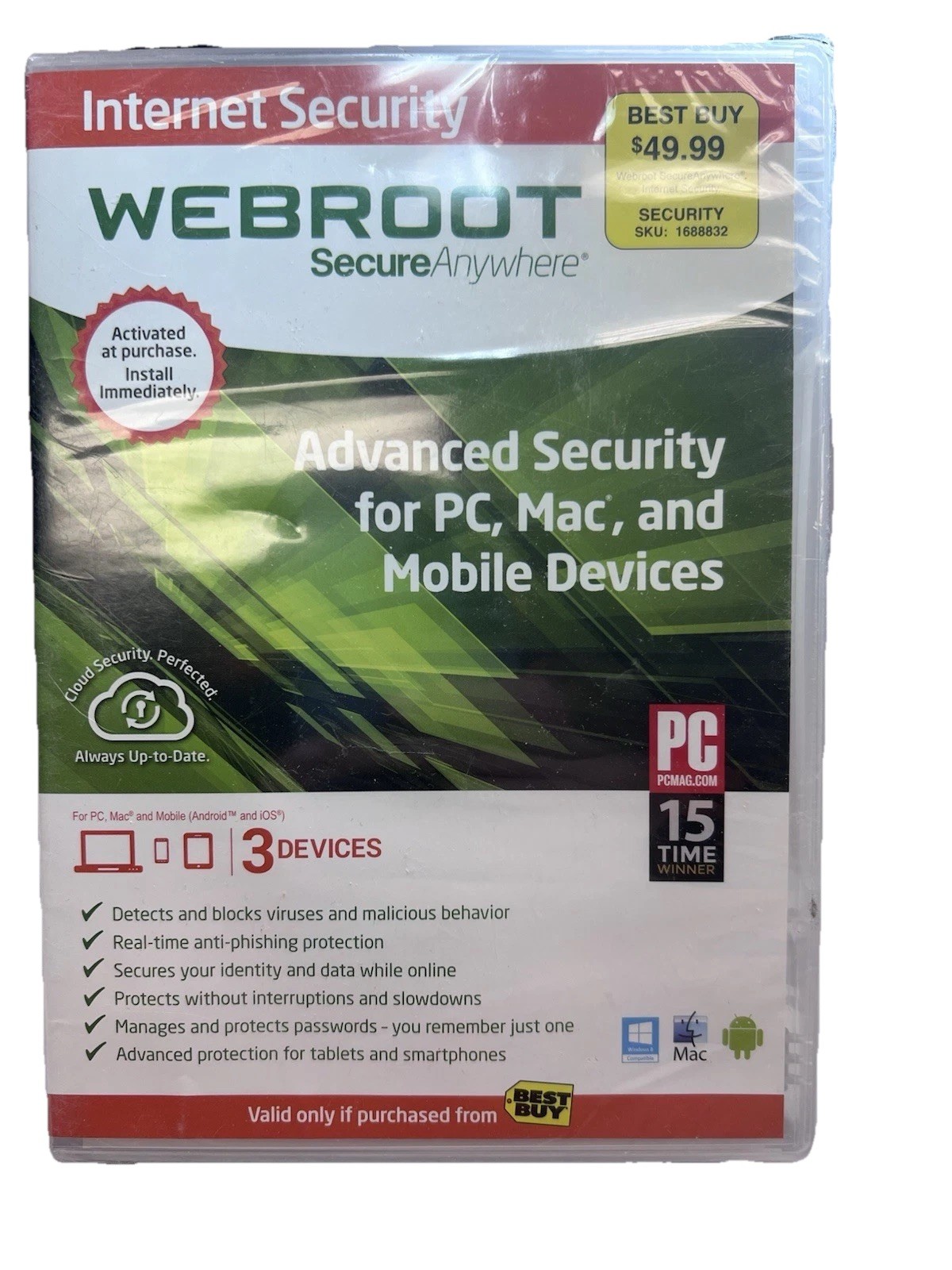 Webroot SecureAnywhere Internet Security - Full Version for Windows & Mac WBR00S