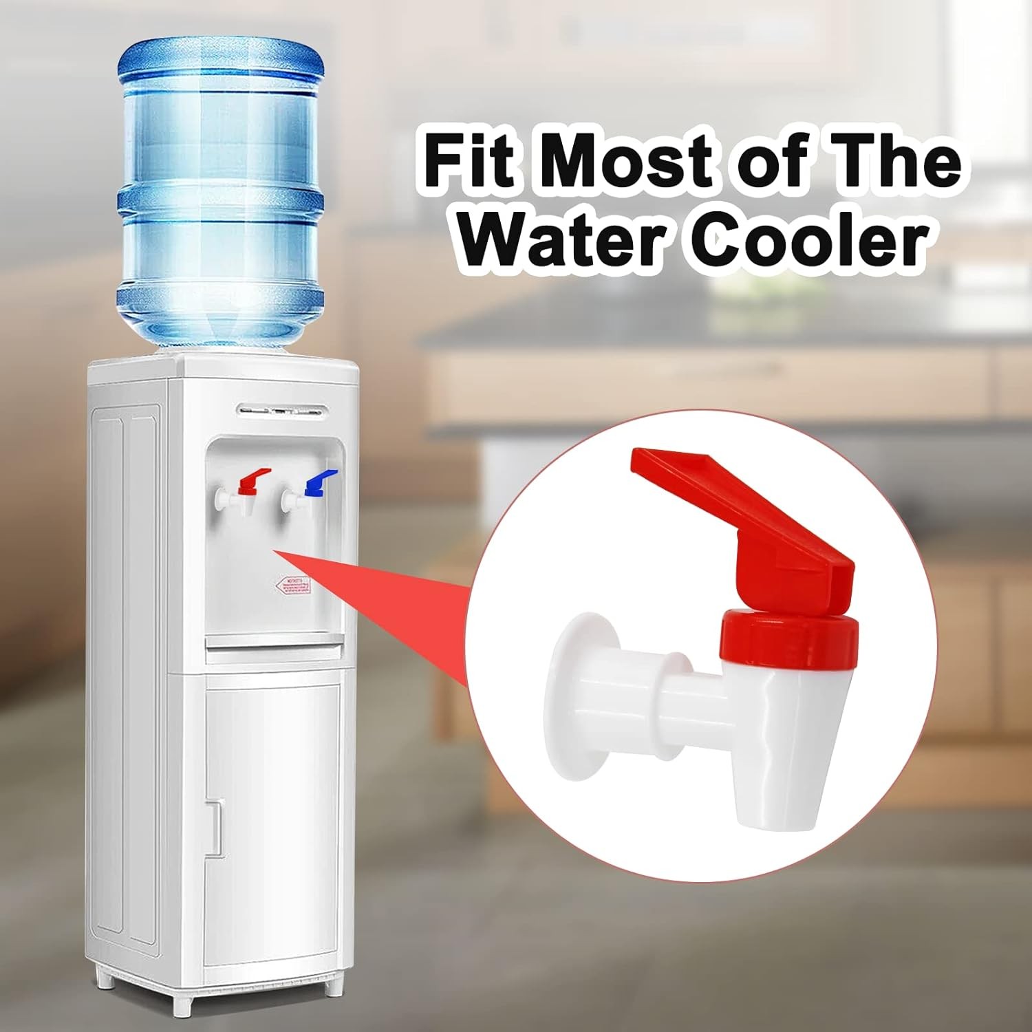 4Pcs Replacement Cooler Faucet, 2 Red and 2 Blue Internal Thread 2Red+2Blue
