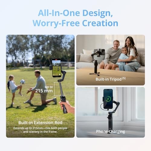 Osmo Mobile 8 Gimbal Stabilizer for Phone, AI Native Advanced Tracking Combo