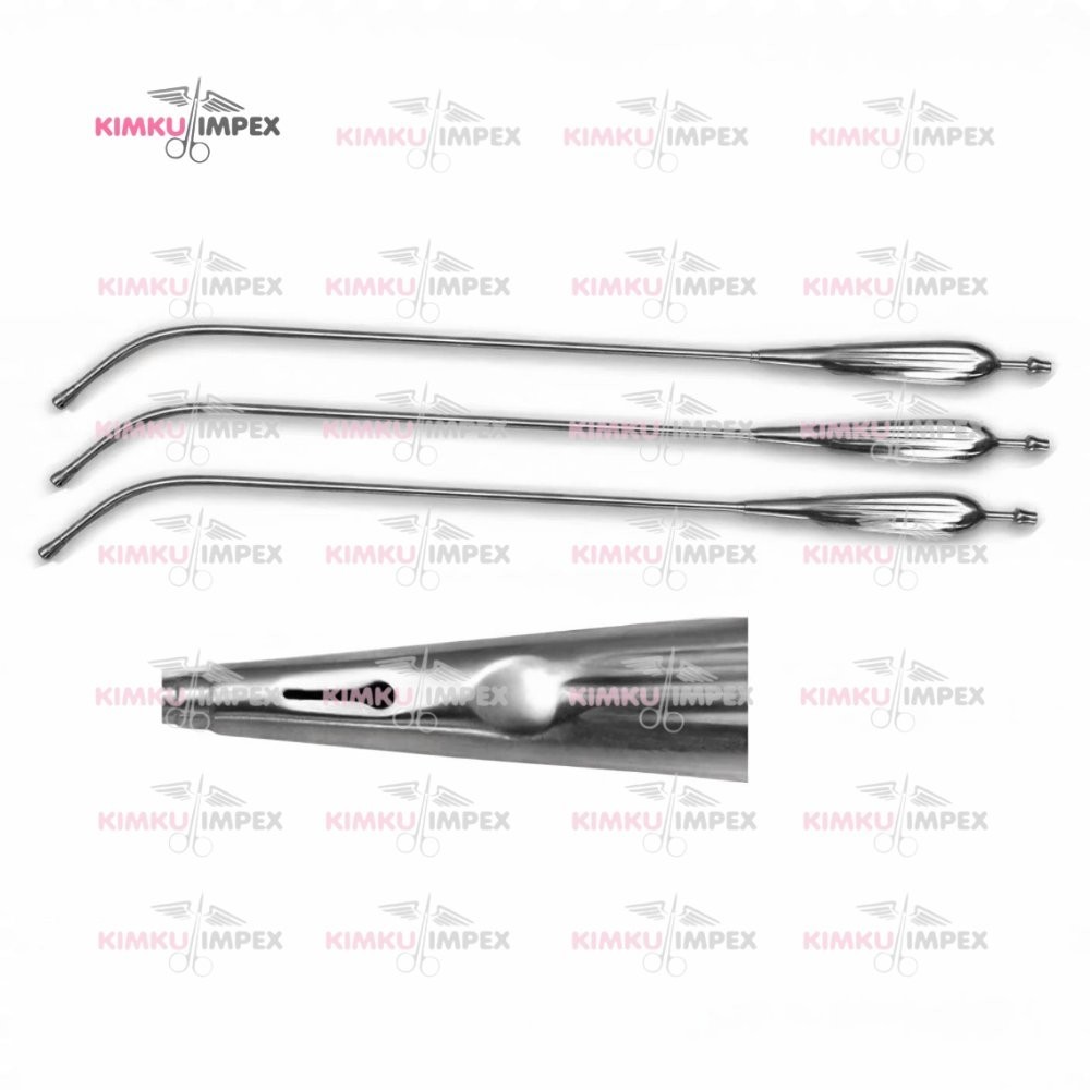 3pcs Thorax VATS Yankauer Suction Tube 4mm × 8" ENT / nasal / pediatric adult
