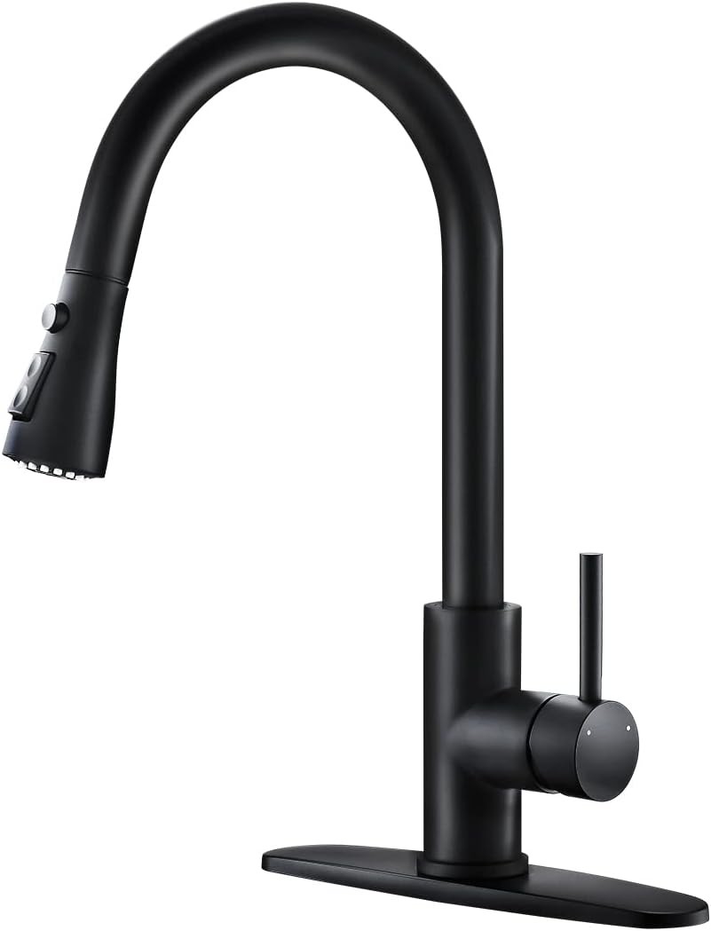 Black Kitchen Faucets with Pull Down Sprayer Kitchen Sink Faucet with Pull