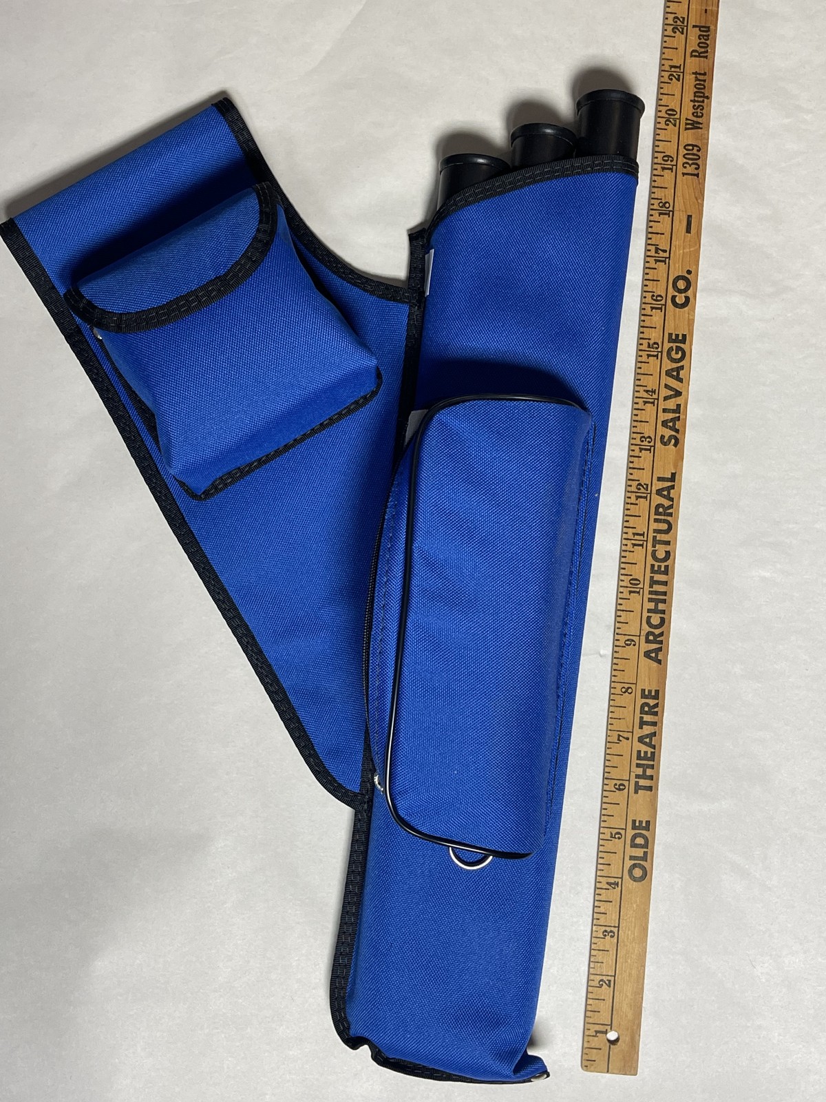 NEET Archery Hip Quiver 3-Tube Arrow Holder Utility Pockets Right Left Handed