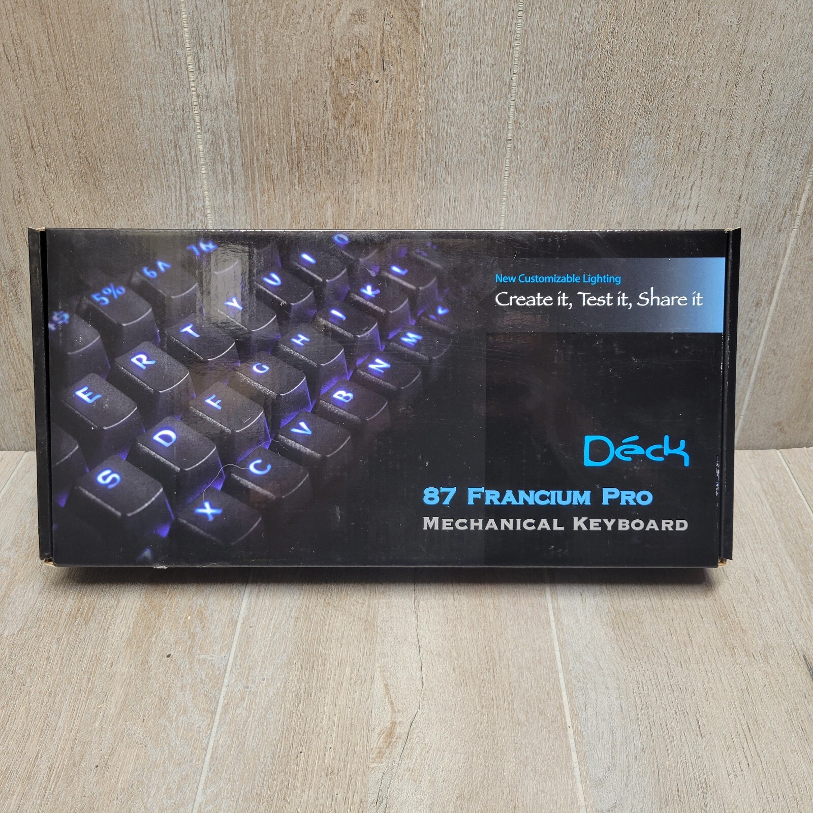 Deck 87 Francium Pro Gaming Keyboard Blue Cherry Mx Key Mechanical USB Light Up