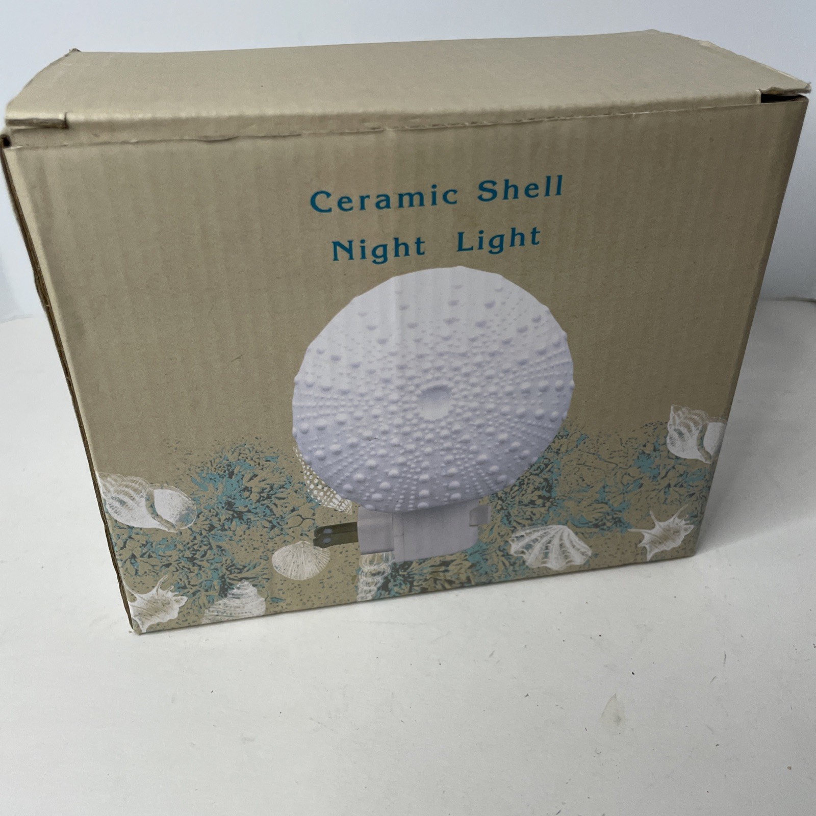 Cracker Barrel White Sands Ceramic Shell Night Light NEW OPEN BOX