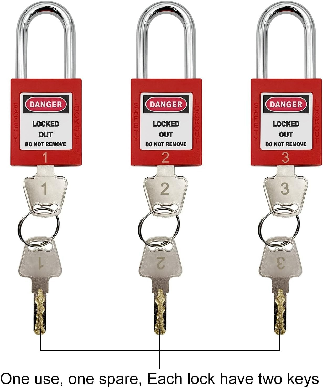 Complete Lockout Tagout Kit - 3 Padlocks, Hasps & Tags for Workplace Safety