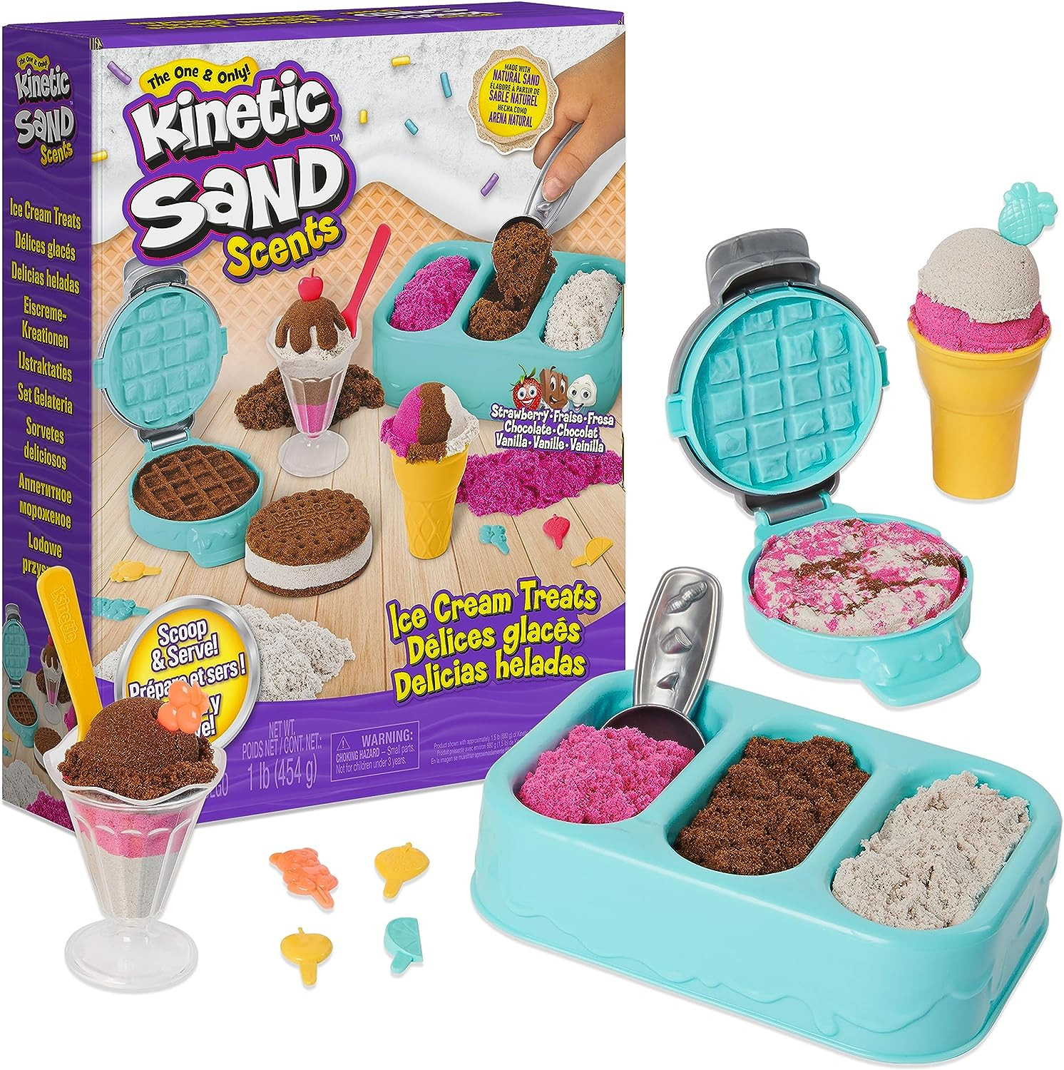Scents, Ice Cream Treats Playset, Easter Basket Stuffers, Includes 3 Scented Col