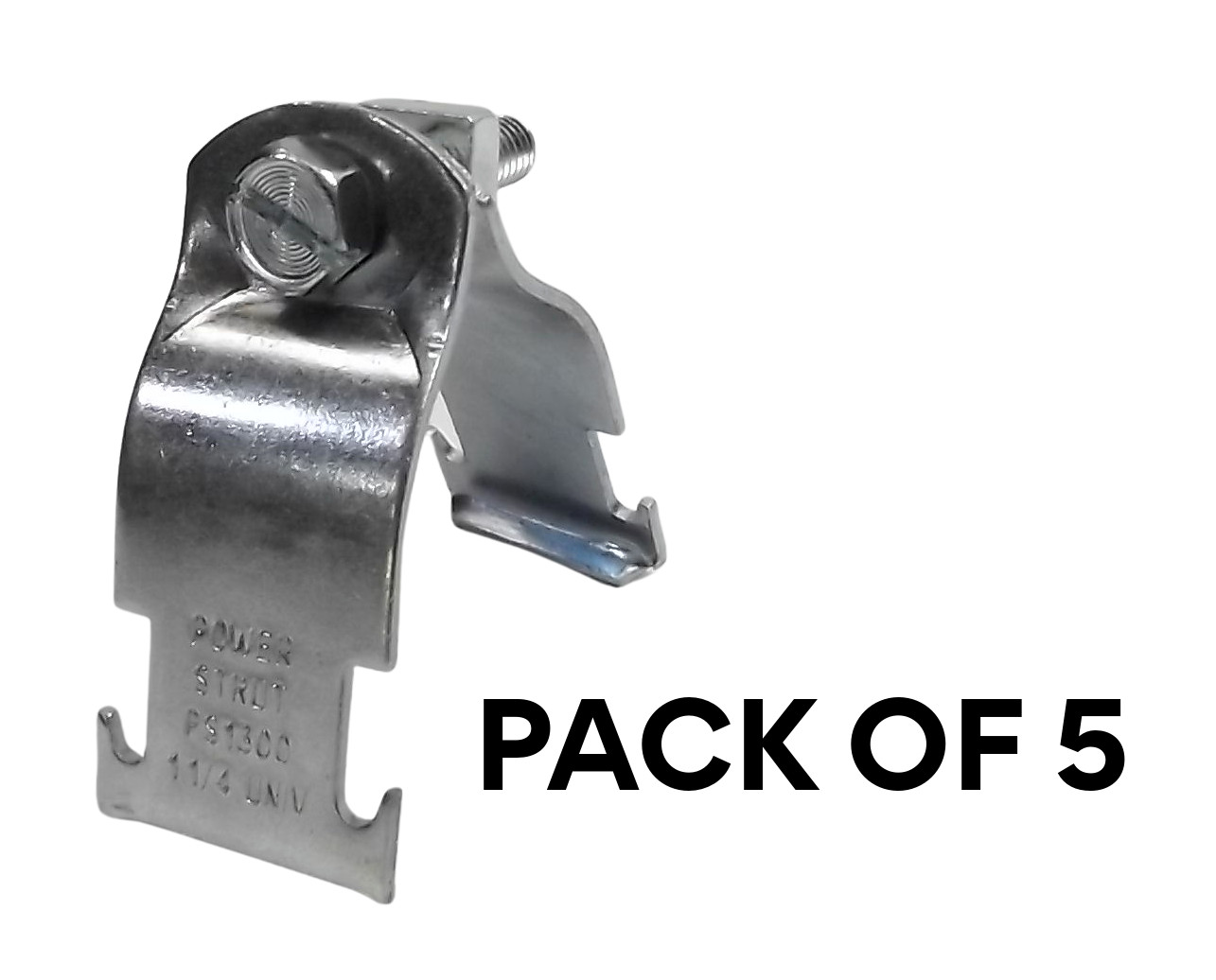 5-Pack Power-Strut PS1300 1-1/4″ Eg Universal Pipe Clamp