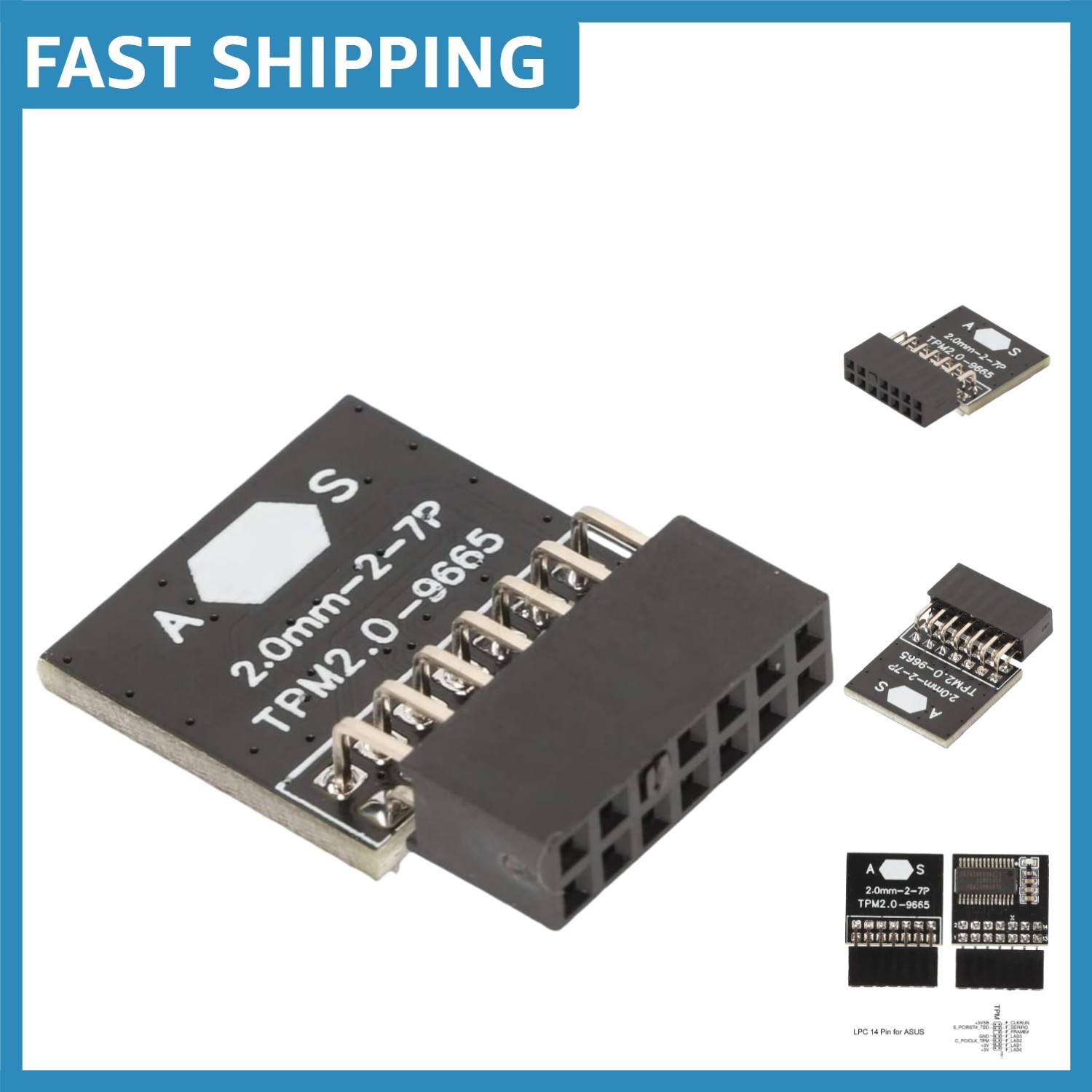 TPM 2.0 Module 14 Pin for ASUS Motherboards - Enhance Security for Win11