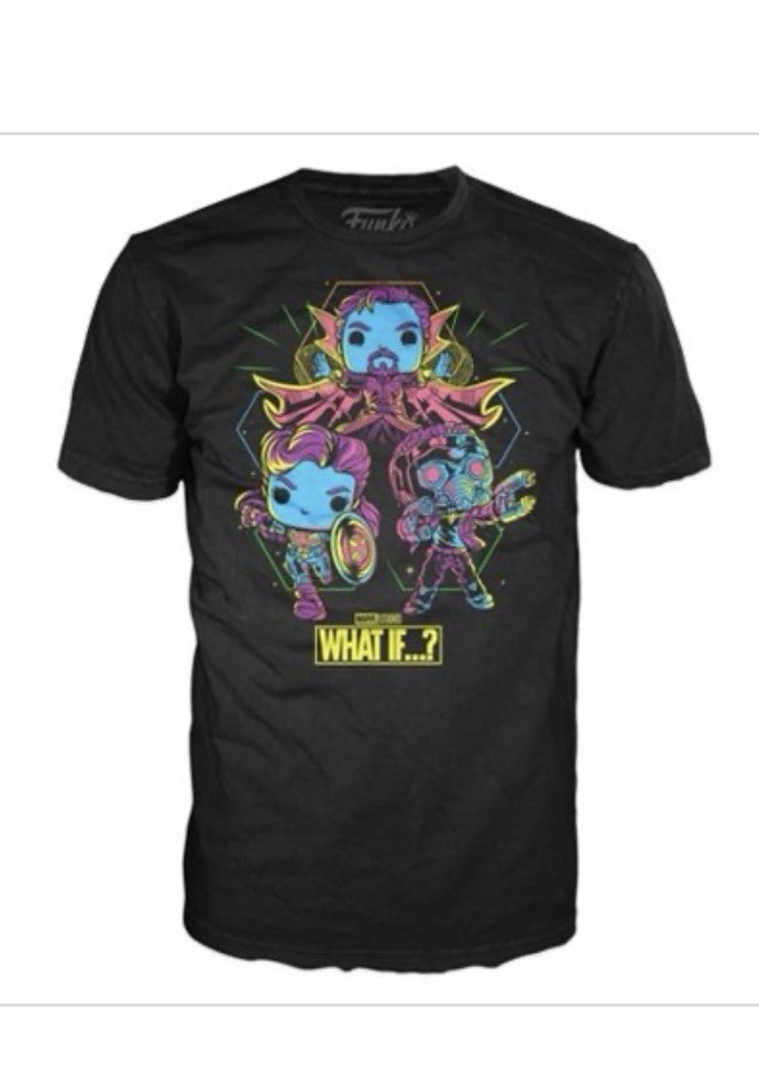 Funko Pop Marvel Studios What If Blacklight T-Shirt XL Target Exclusive New