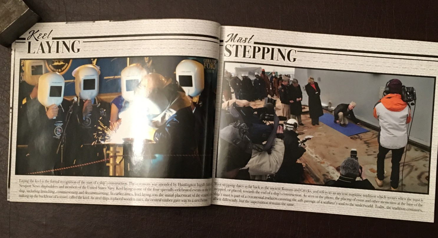 USS GERALD R. FORD (CVN 78) - OFFICIAL COMMISSIONING CEREMONY BOOKLET - 2017