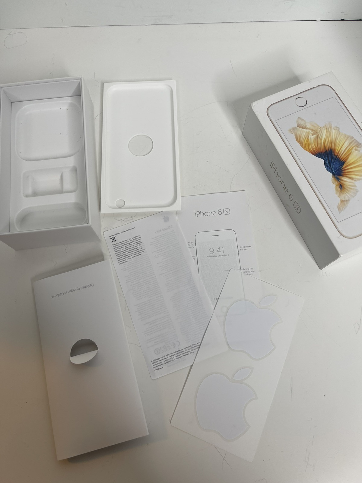 Genuine Apple iPhone 6 S Gold 64GB BOX ONLY stickers