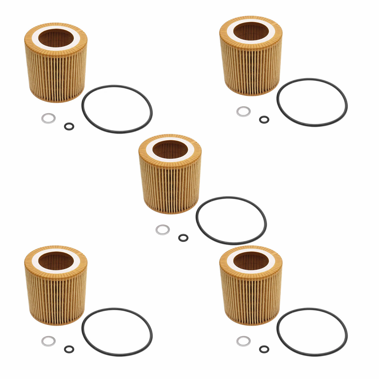 5X Engine Oil Filter HU816X For BMW 320i X3 L4 2.0L 528i Z4 L6 3.0L 11427541827